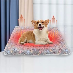 Heated Flannel Fabric Dog Bed